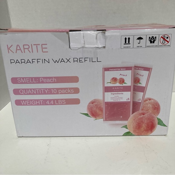 KARITE Paraffin Wax Refills, 10 Pack peach Scented Paraffin Wax Beads Bloc... - Picture 2 of 7